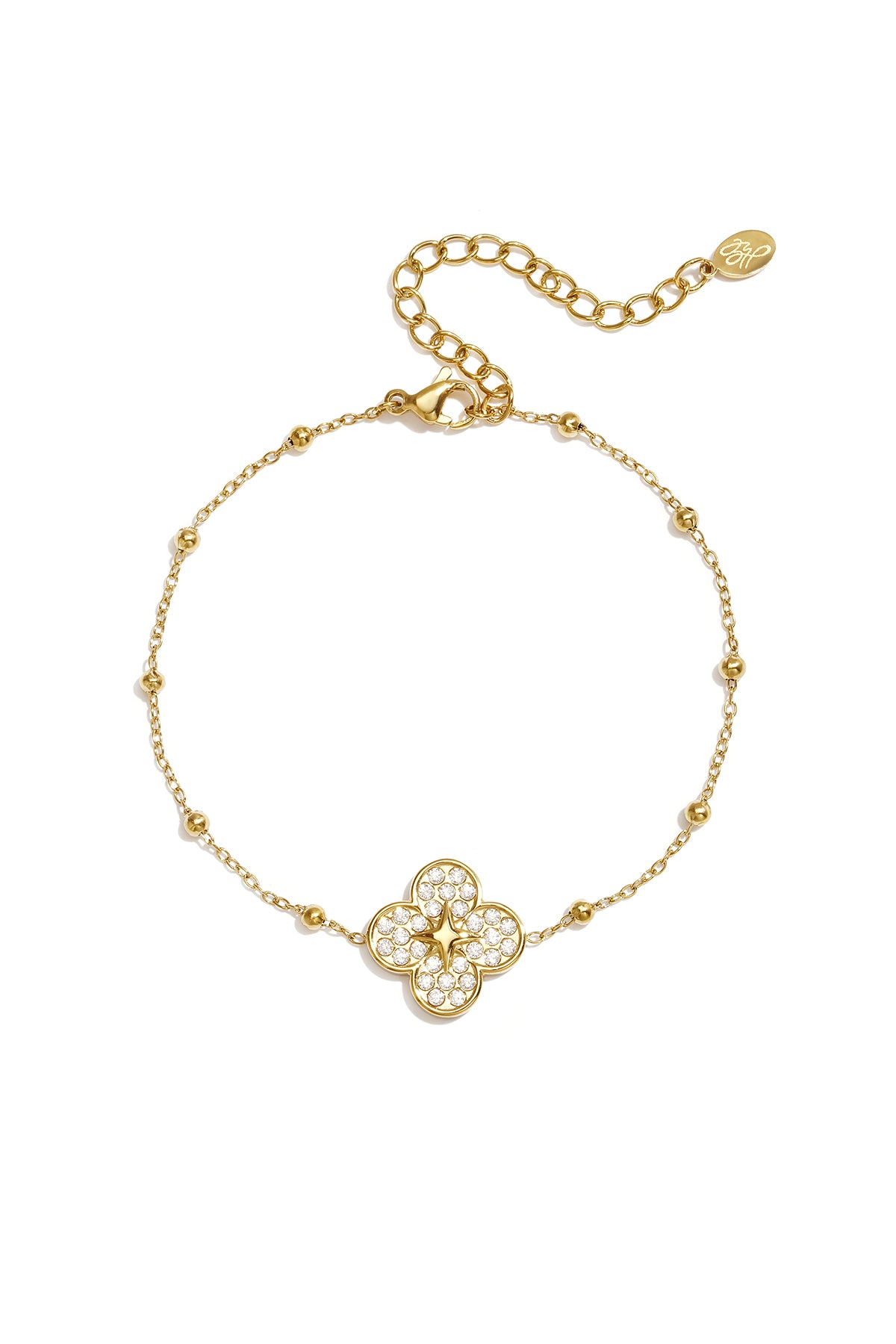 Stainless Steel Charm Bracelets Clover Simple Daily Simple Series Women's jewelry