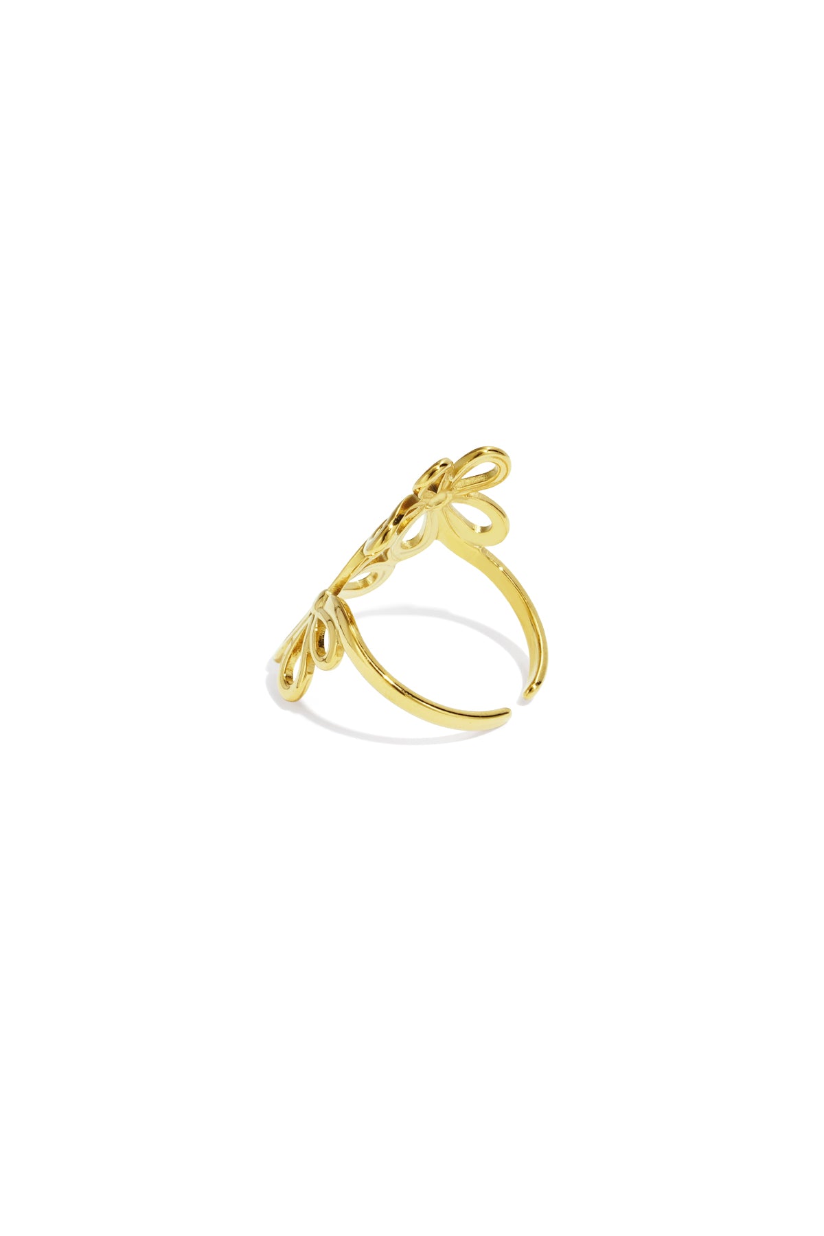 Stainless Steel Statement Rings Flower Casual Daily Simple Series Women's jewelry