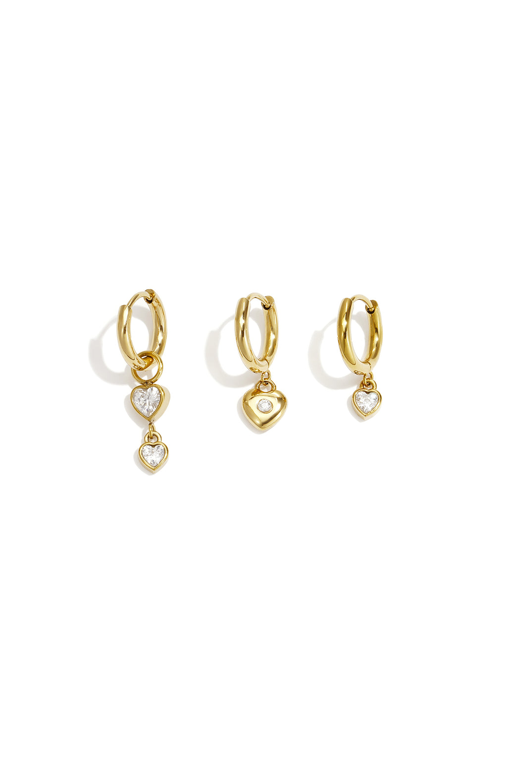 Stainless Steel Earring Sets Heart Simple Daily Simple Series Women's jewelry