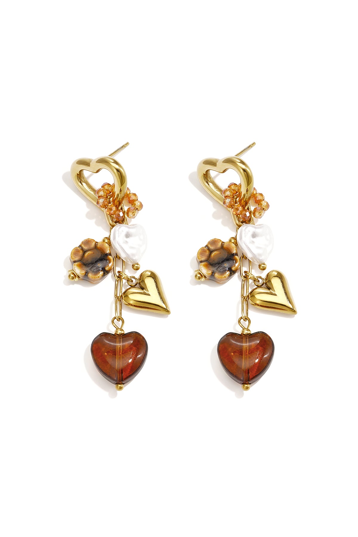 Stainless Steel Dangle Earrings Heart Elegant Daily Luxurious Series Women's jewelry