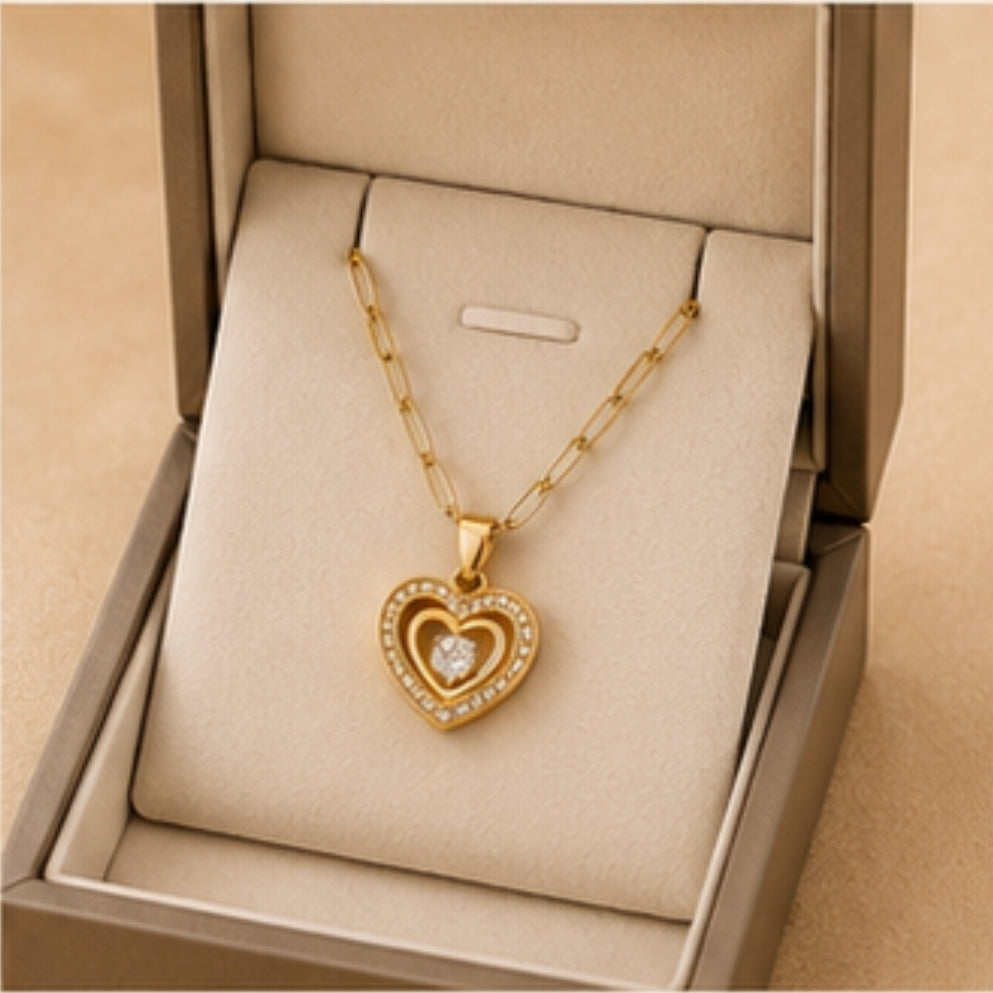 Dydana Double Heart Necklace