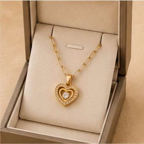 Dydana Double Heart Necklace