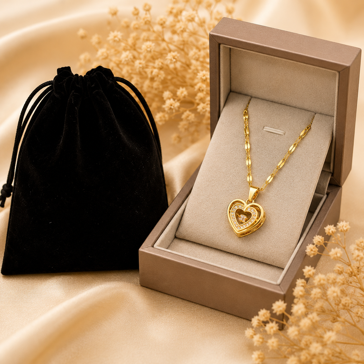 Dydana Double Heart Necklace