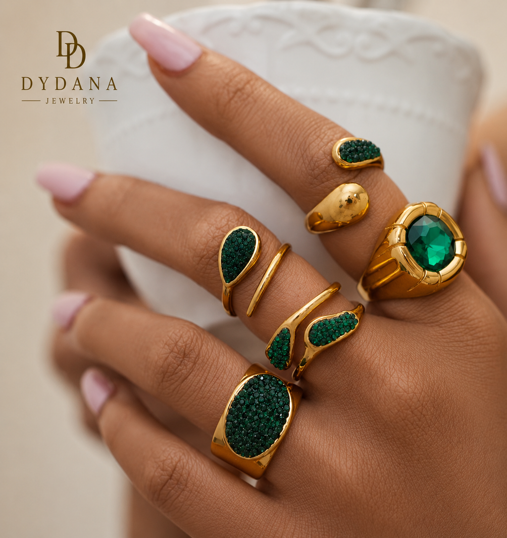 Dydana Green Zircon Ring Collection 💚