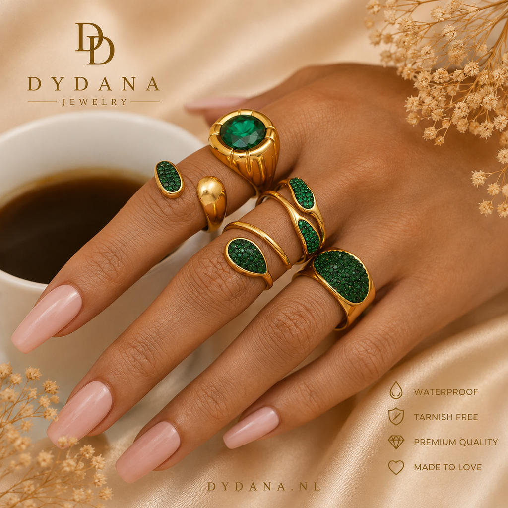 Dydana Green Zircon Ring Collection 💚