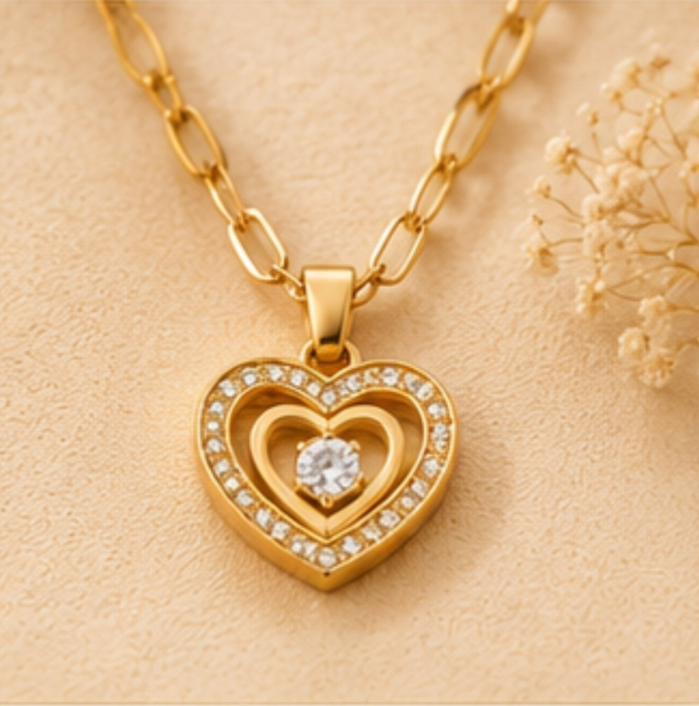 Dydana Double Heart Necklace