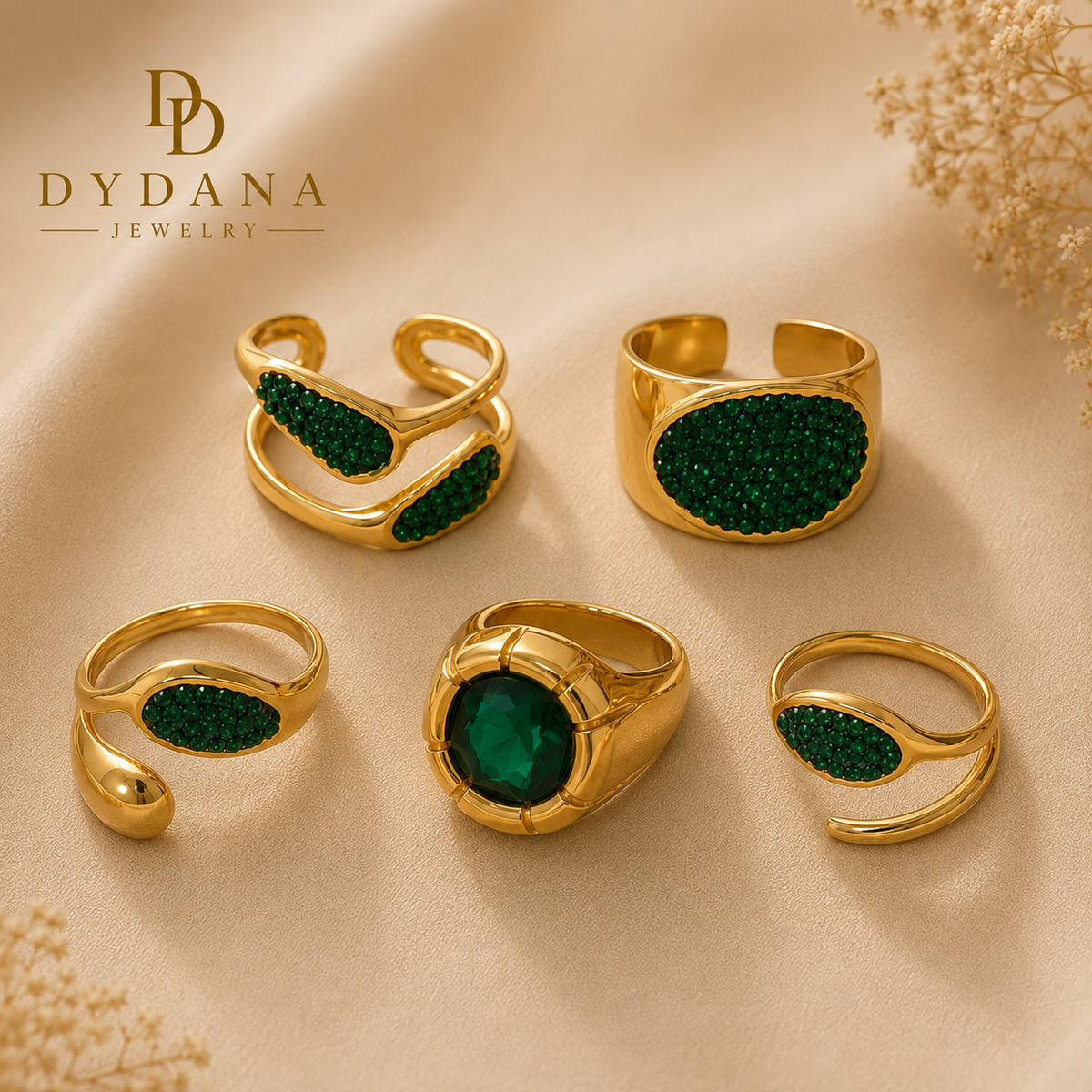 Dydana Green Zircon Ring Collection 💚