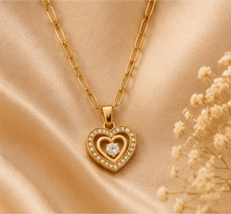 Dydana Double Heart Necklace